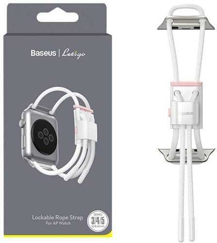 Szíj Baseus Lockable Rope Strap pro Apple Watch 42/44/45/Ultra 49mm White&Pink