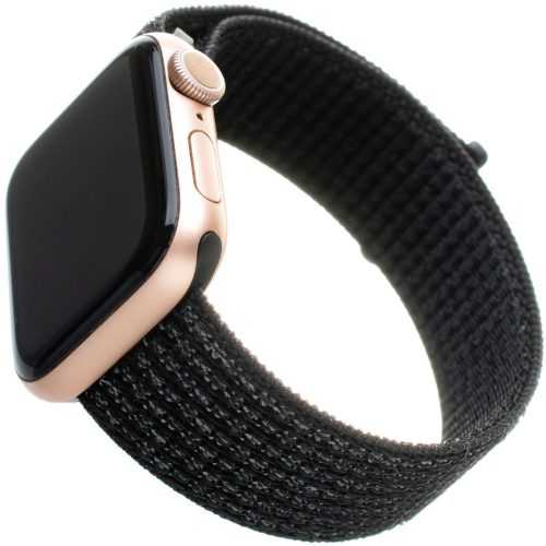Szíj FIXED Nylon Strap Apple Watch 38/40/41mm okosórához - reflektív fekete