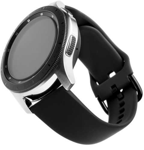 Szíj FIXED Silicone Strap Universal - smartwatch 22 mm fekete