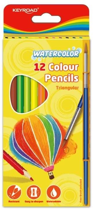 Színes ceruzák KEYROAD akvarell háromszög