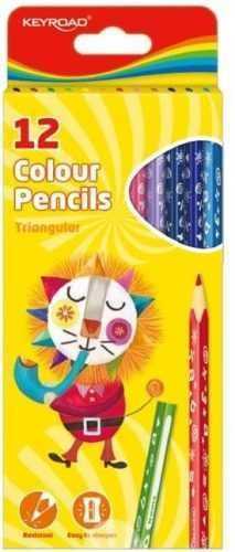 Színes ceruzák KEYROAD háromszög 12 szín