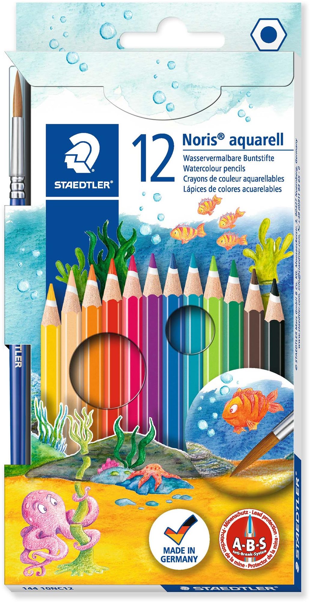Színes ceruzák STAEDTLER Akvarell színes ceruzák ecsettel