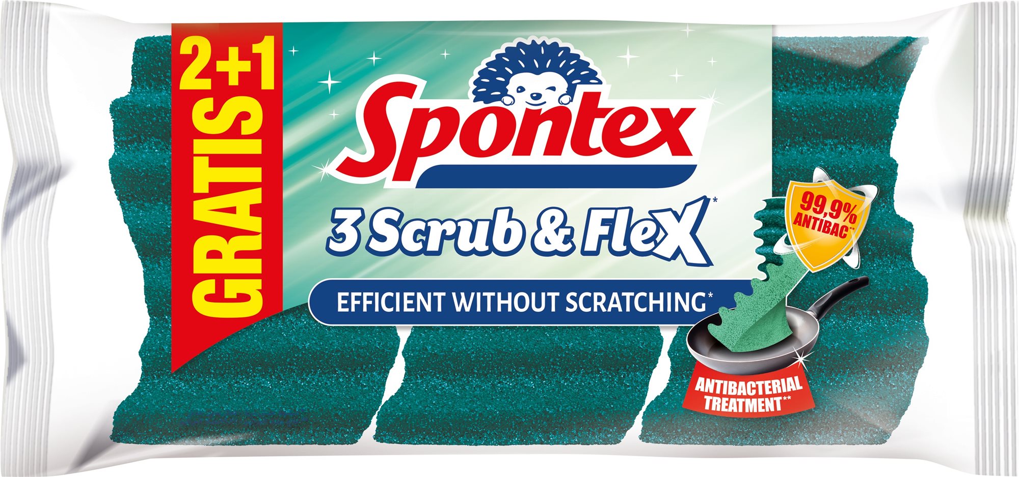 Szivacs SPONTEX Scrub&Flex szivacs 3 darab