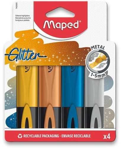 Szövegkiemelő MAPED Fluo Peps Glitter Metal