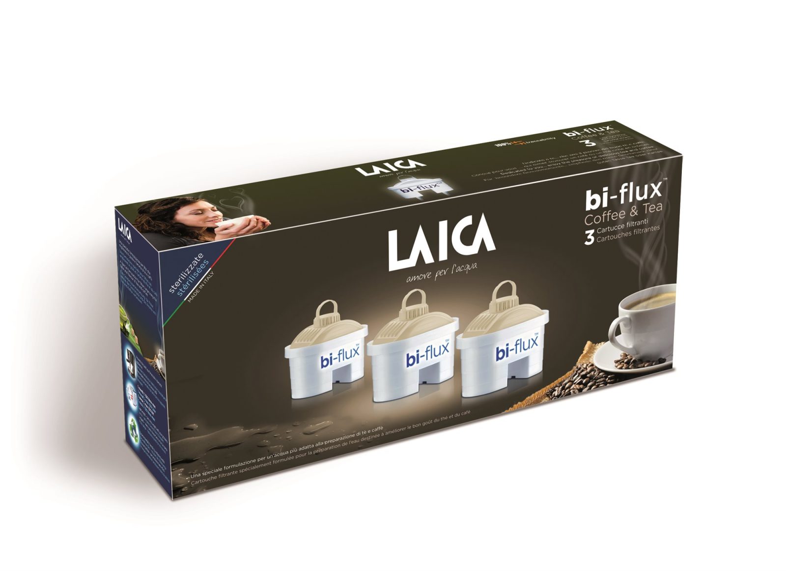 Szűrőpatron Laica Bi-fluxs Kávé és tea szűrőpatron 3db