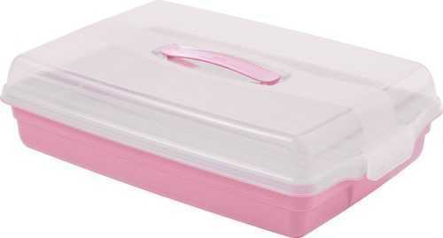Tálca CURVER PARTY BOX ételtartó doboz 45x11.1x29.5 cm rózsaszín