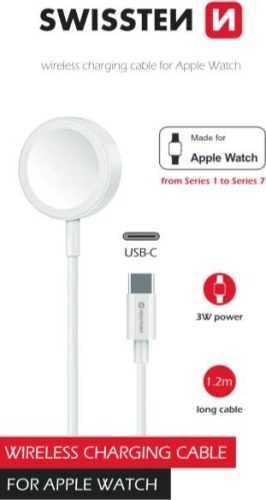 Tápkábel Swissten Mágneses töltőkábel Apple Watchhoz
