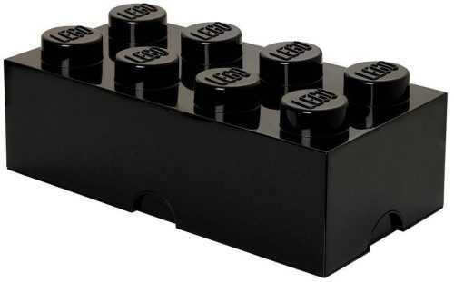 Tároló doboz LEGO tárolódoboz 8 250 x 500 x 180 mm - fekete