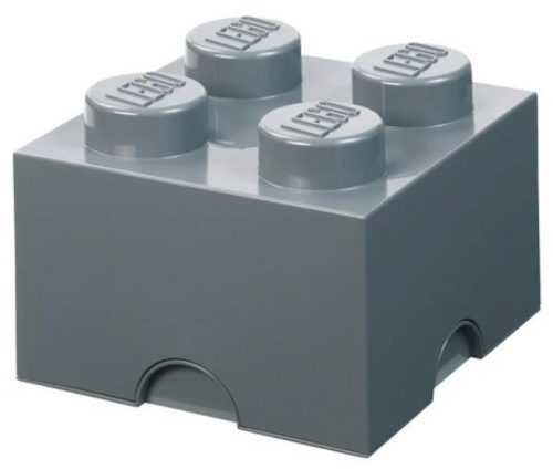 Tárolódoboz LEGO 4 tárolódoboz - sötétszürke