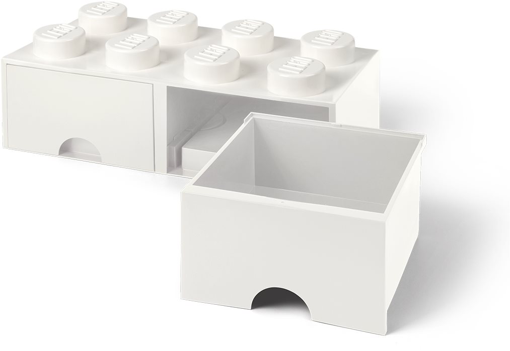 Tárolódoboz LEGO 8 tárolódoboz - fehér