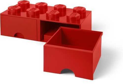Tárolódoboz LEGO Storage Box 8 fiókokkal - piros