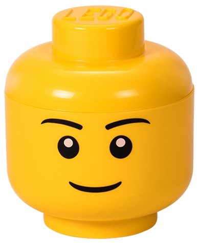 Tárolódoboz LEGO fiú tárolófej (S méret)