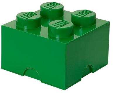 Tárolódoboz LEGO tároló doboz 250 x 250 x 180 mm - sötétzöld