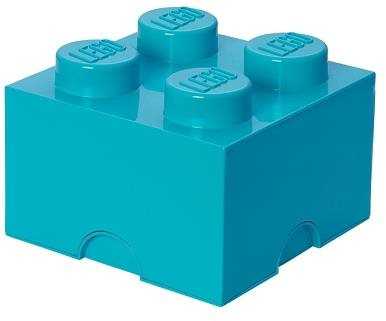 Tárolódoboz LEGO tároló doboz 4 250 x 250 x 180 mm - azúr színben