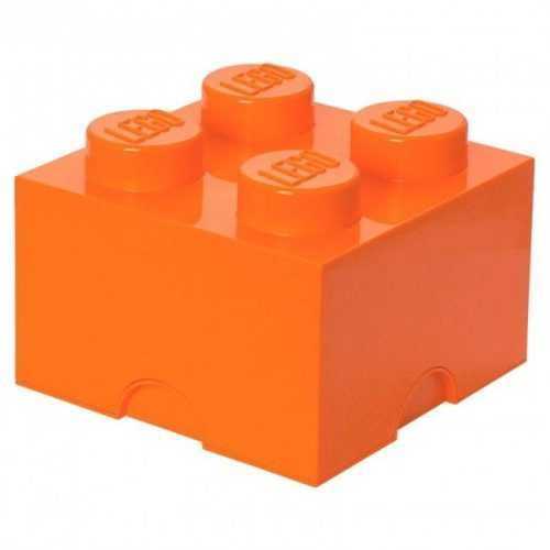 Tárolódoboz LEGO tároló doboz 4 250 x 250 x 180 mm - narancssárga