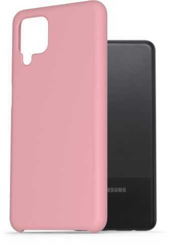 Telefon tok AlzaGuard Premium Liquid Silicone Case Samsung Galaxy A12 rózsaszín tok