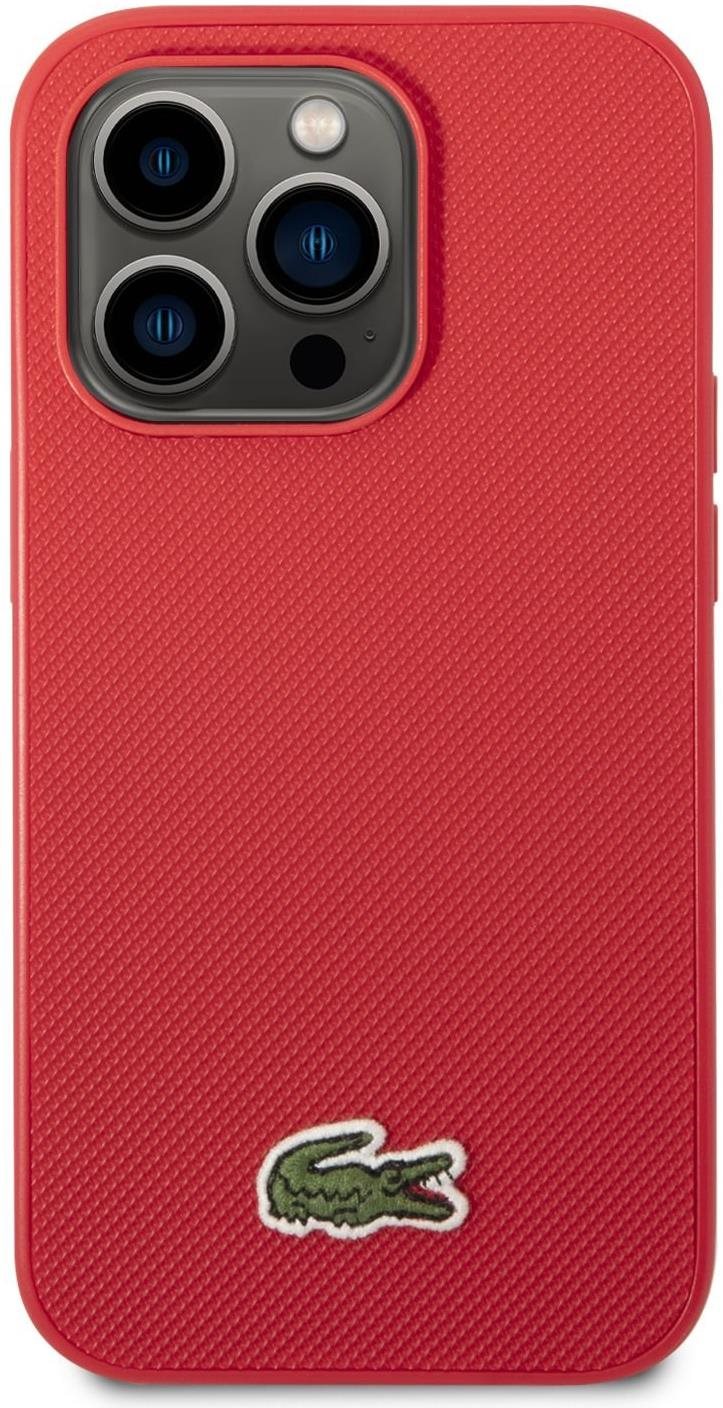 Telefon tok Lacoste Iconic Petit Pique Logo iPhone 14 Pro piros hátlap tok