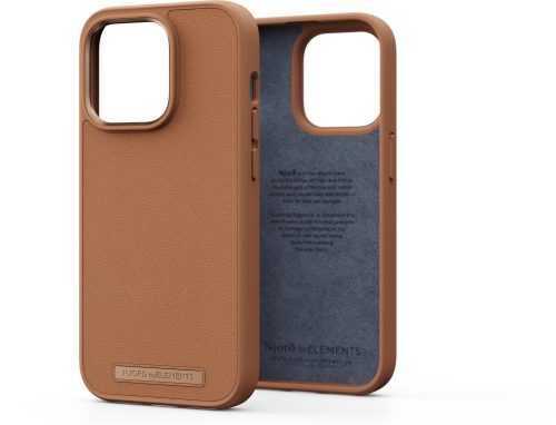 Telefon tok Njord iPhone 14 Pro Genuine Leather Case Dark Brown