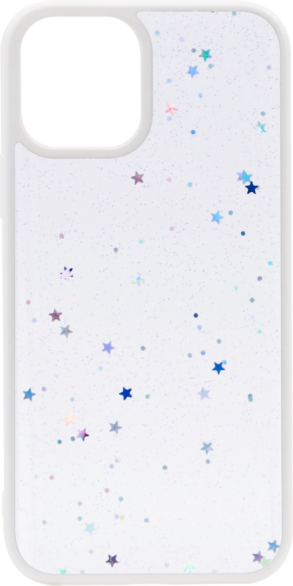 Telefon tok iWill Clear Glitter Star Phone Case az iPhone 12 készülékhez White