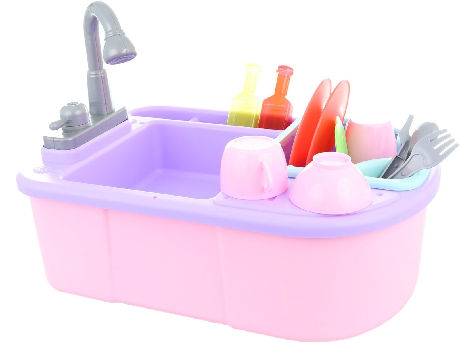 Tematikus játékszett Elemes mosogatótálca - rózsaszín