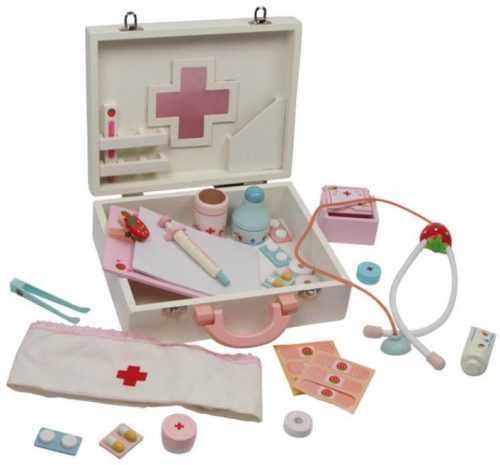 Tematikus játékszett Gyermekek fából készült orvosi táska - Isabel