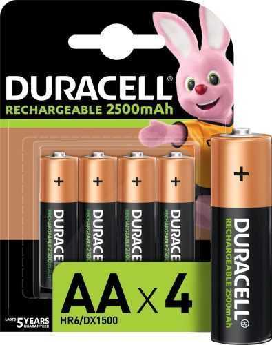 Tölthető elem Duracell Rechargeable elem 2500 mAh 4 db (AA)