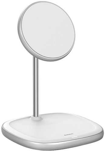 Töltőállvány Baseus Swan mágneses asztali konzol vezeték nélküli töltő 15W fehér