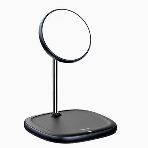 Töltőállvány Baseus Swan mágneses asztali konzol vezeték nélküli töltő 15W fekete