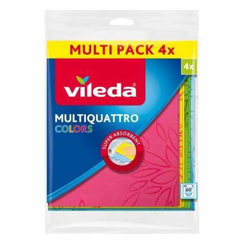 Törlőkendő VILEDA Multiquattro Colors szövet 4 db