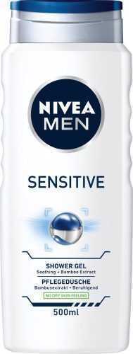 Tusfürdő NIVEA MEN Sensitive Shower Gel 500 ml