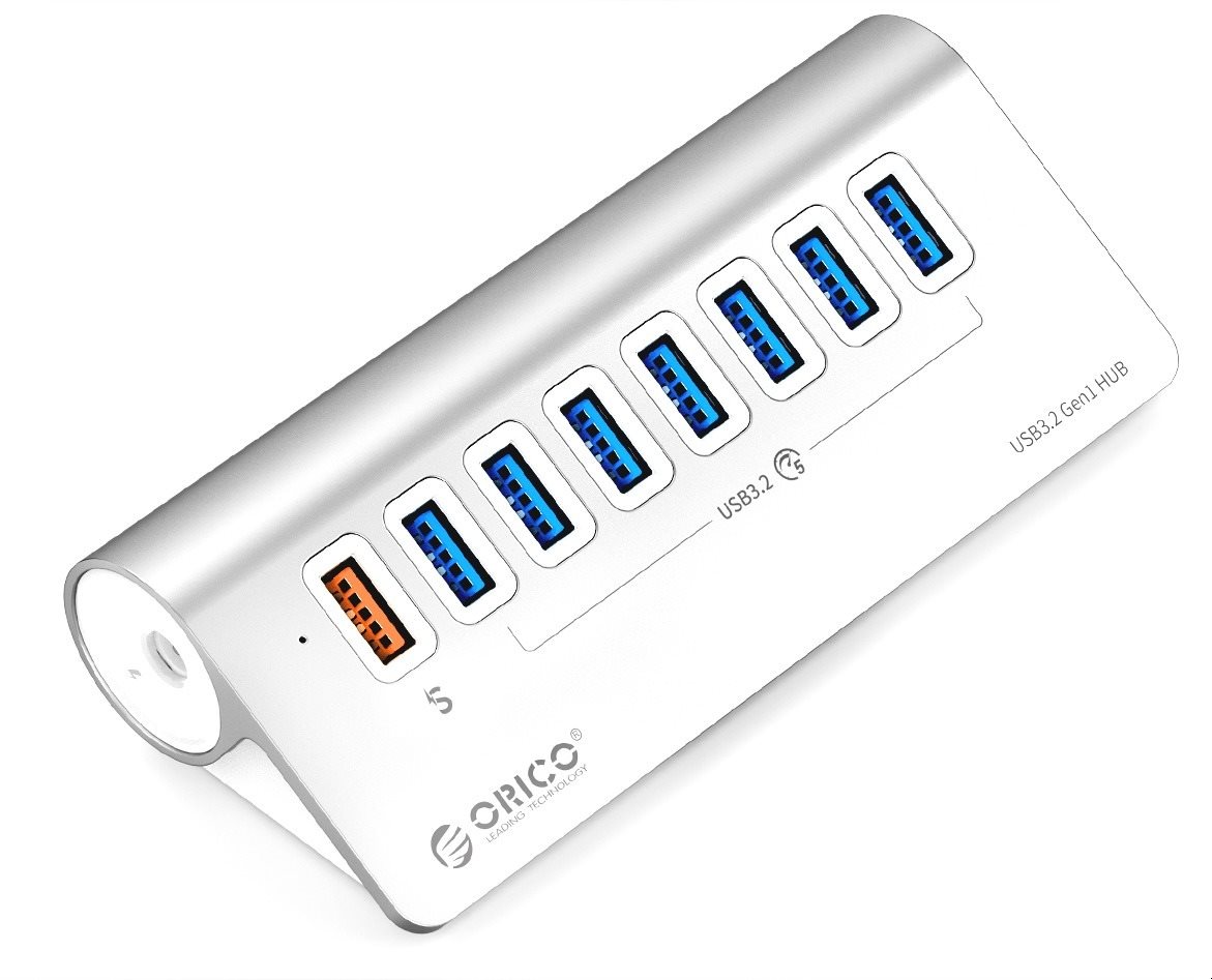 USB Hub ORICO Aluminum Alloy 7-Port QC18W Fast Charging