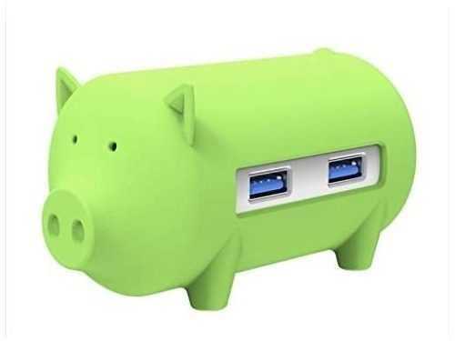 USB Hub ORICO Piggy 3x USB 3.0 hub + SD kártyaolvasó zöld