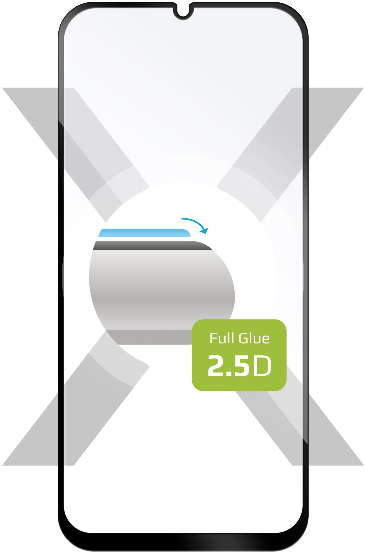 Üvegfólia FIXED FullGlue-Cover Samsung Galaxy A50/A50s/A30s készülékhez