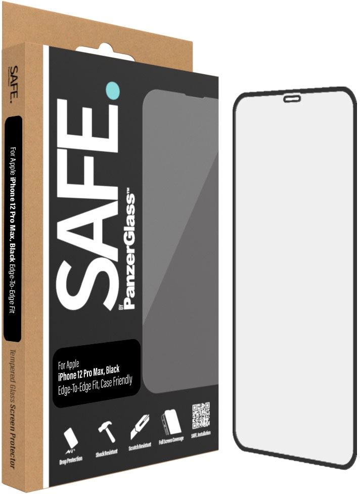 Üvegfólia SAFE. by Panzerglass Apple iPhone12 Pro Max fekete keret
