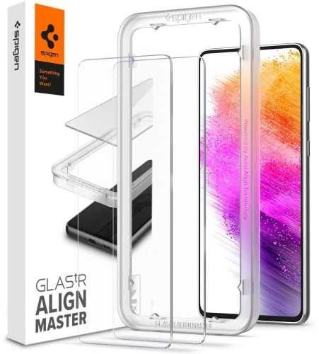 Üvegfólia Spigen AlignMaster Glas.tR 2 Pack Samsung Galaxy A73 5G