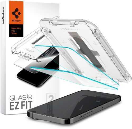 Üvegfólia Spigen tR EZ Fit 2 Pack Transparency Sensor Open iPhone 14 Pro