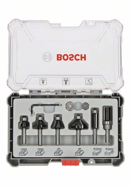 Vágófej készlet Bosch Trim&Edging Alakmaróbetét-készlet 6 mm-es szárral