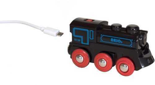 Vonat Brio World 33599 Újratölthető mozdony USB kábellel