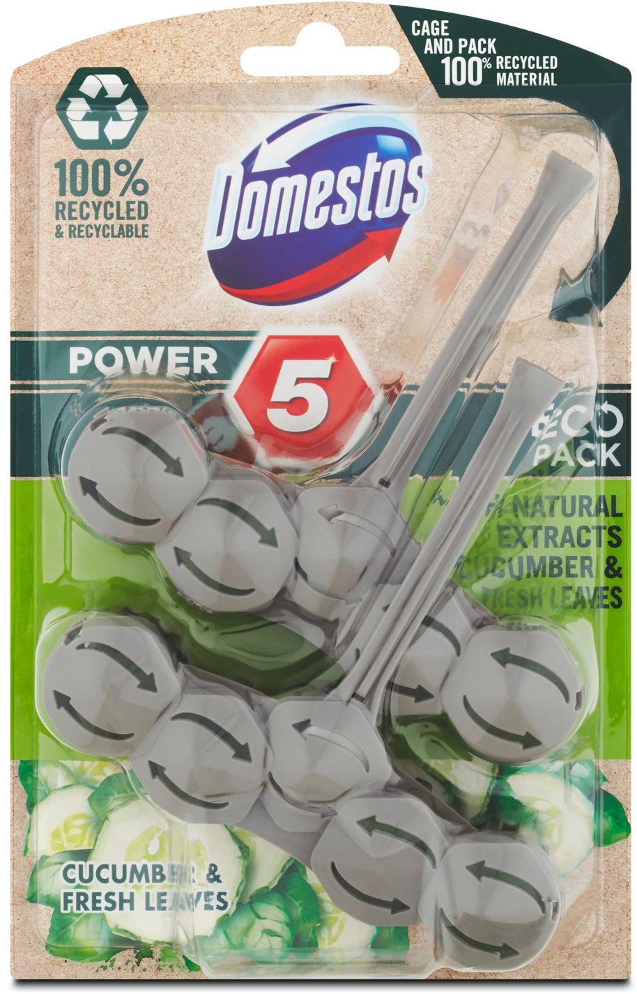 WC golyó DOMESTOS Power 5 Cucumber 2× 55 g