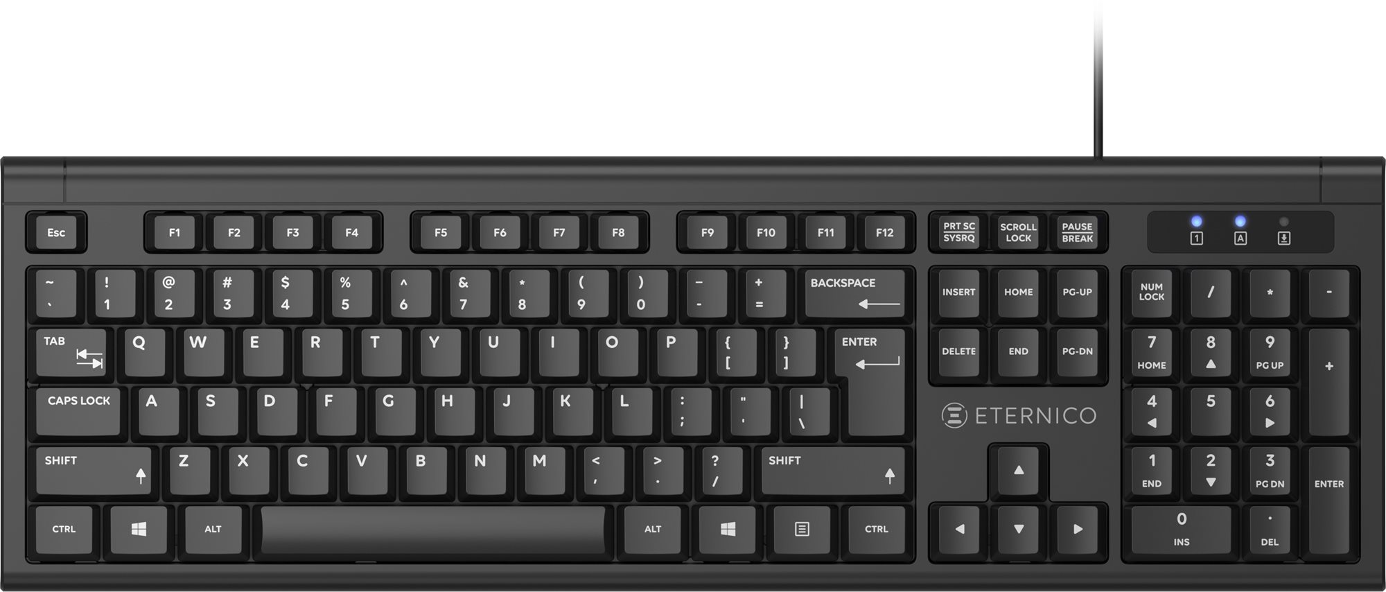 Billentyűzet Eternico Essential Keyboard Wired KD1000 - US