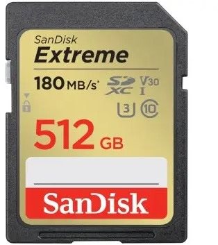 Memóriakártya SanDisk SDXC Extreme 512 GB