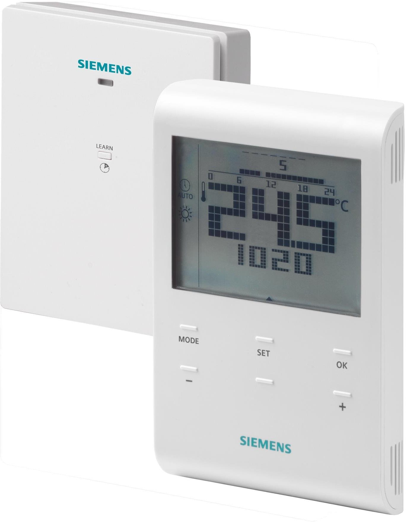 Okos termosztát Siemens RDE100.1RFS Programozható digitális szobatermosztát