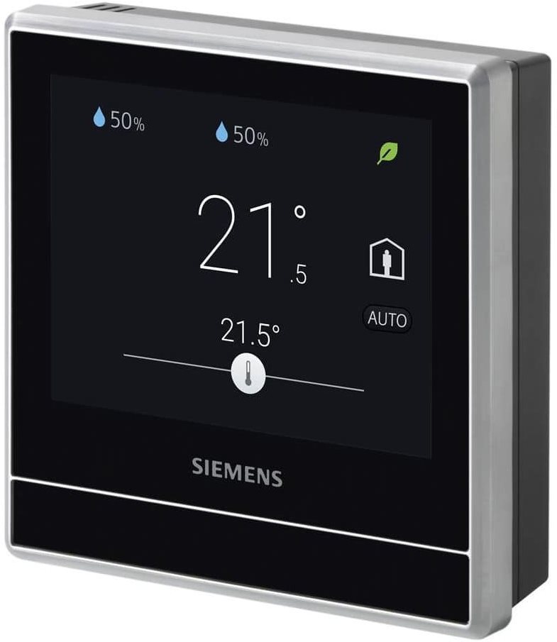 Okos termosztát Siemens RDS110 okos termosztát páratartalom és levegőminőség érzékelővel VOC