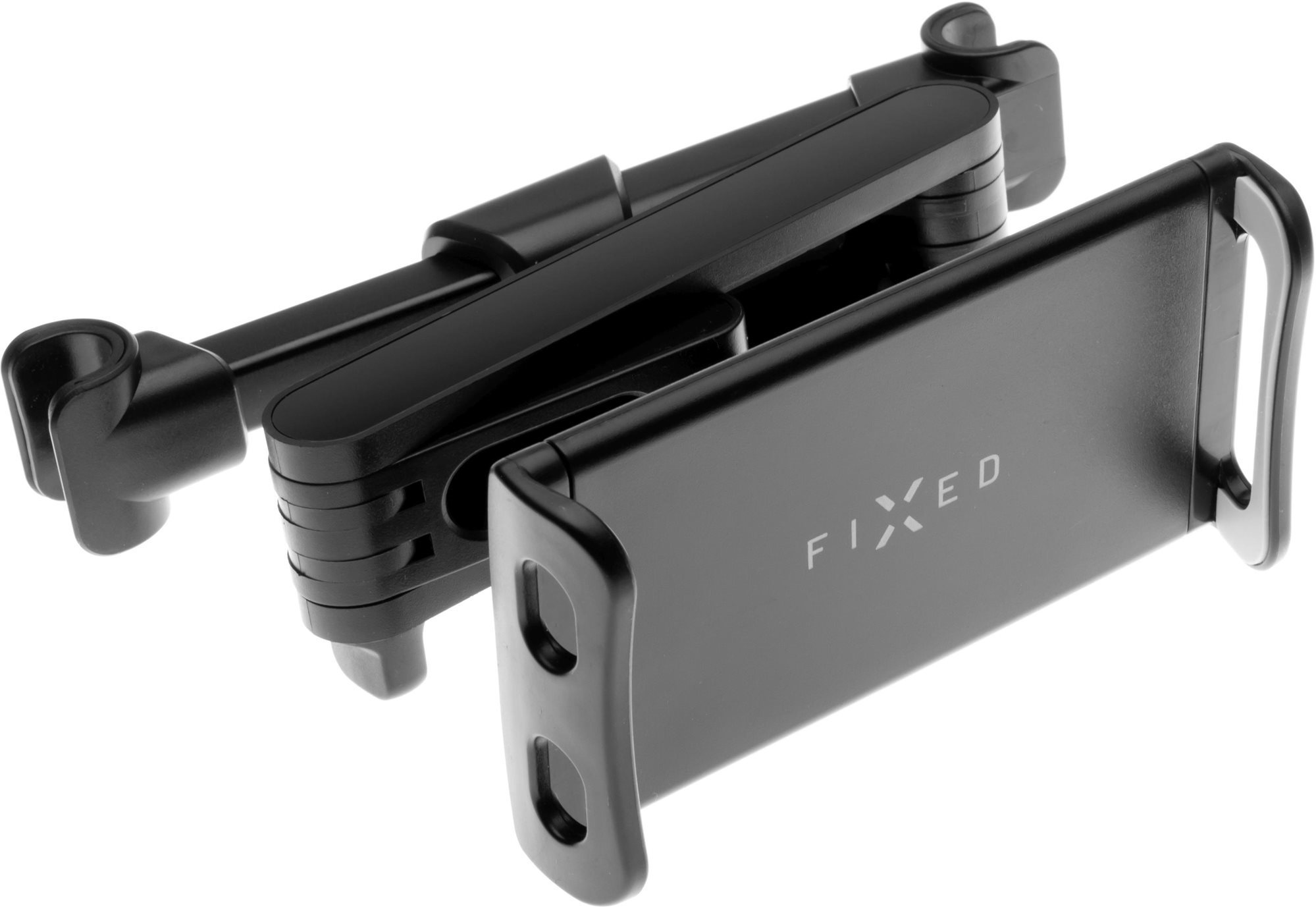 Tablet tartó FIXED Tab Passenger 2 rögzítővel a fejtámlához és állítható karral fekete