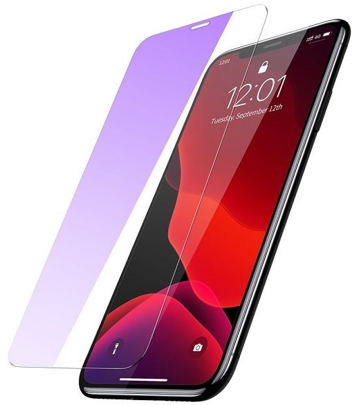 Üvegfólia Baseus Anti-bluelight Tempered Glass - iPhone XR/11 Transparent készülékekhez