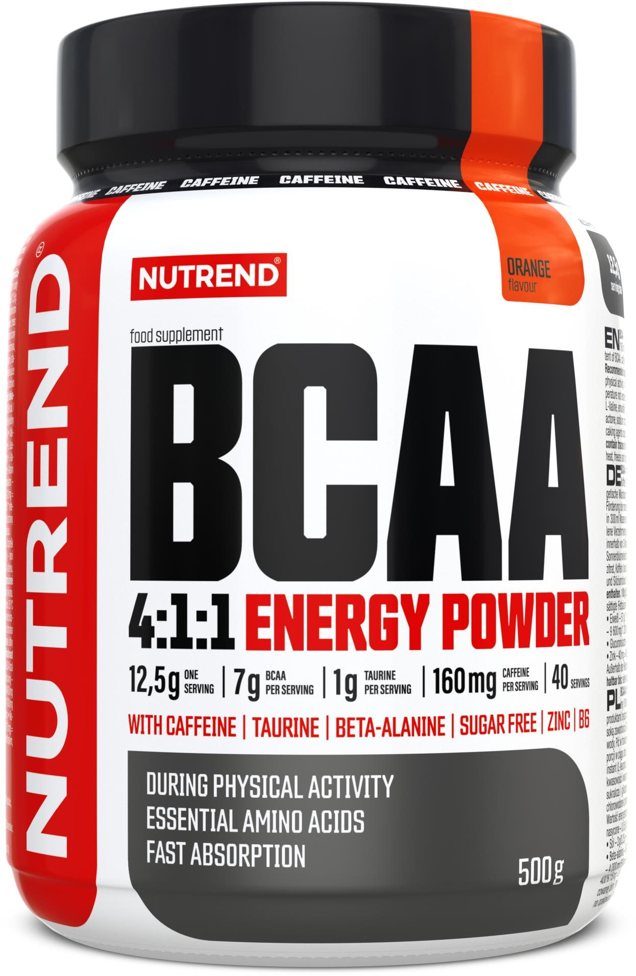 Aminosavak Nutrend BCAA Energy Mega Strong Powder