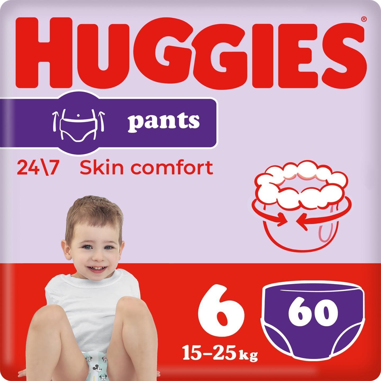 Bugyipelenka HUGGIES Pants méret 6 (60 db)
