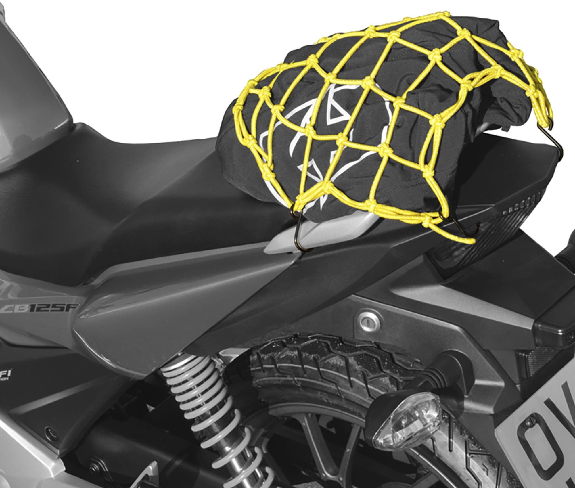 Csomagrögzítő háló OXFORD Rugalmas csomagháló motorkerékpárokhoz (27 x 25 cm