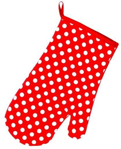 Edényfogó kesztyű TORO Piros kesztyű pöttyös 18x30cm