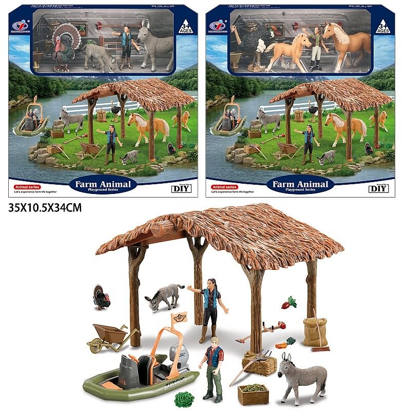 Figura kiegészítő Nagy farm állatokkal és kiegészítőkkel